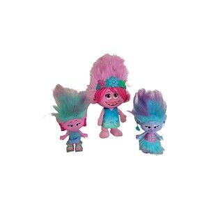 Trolls Poppy & Chenille Twins Talking Doll Set Kids OS Pink Satin